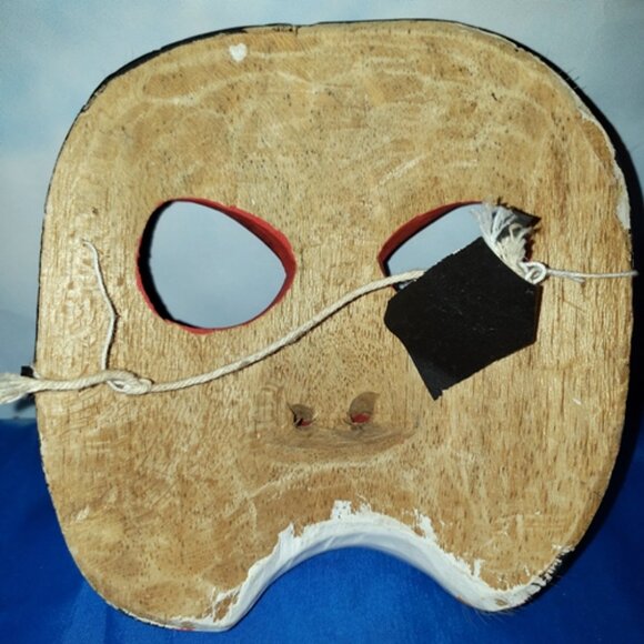 5 - Vtg Wood Indonesia Bali Topeng Dance Theater Demon Half-Masks Handcrafted - Picture 5 of 11